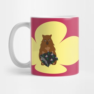 Grizzly bear with pillow Mug